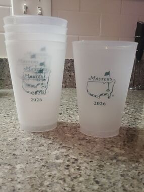 Set Of 5 Masters 2026 Frosted Souvenir Cup
